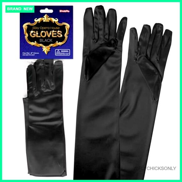 Satin Opera Gloves Elbow Length Formal Costume Accessory One Size - Picture 5 of 6